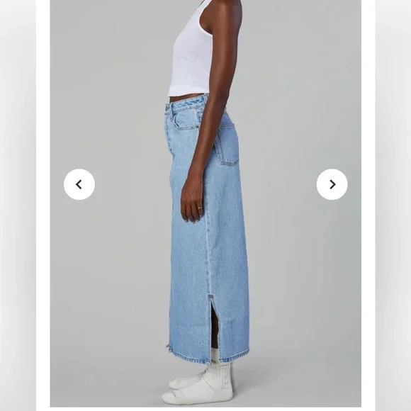 Denim Maxi Skirt / Still Here New York sz 29 - Picture 3 of 8
